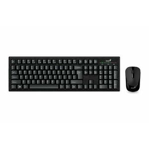 Kit tastatura si mouse wireless GENIUS KM-8101, USB, 1000dpi (Negru) imagine