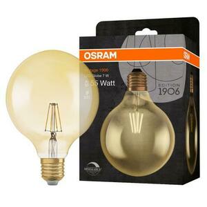 Bec LED Osram Vintage 1906 Globe, dimabil, 55, 7 W, E27, lumina calda 2500K, 725 lm imagine