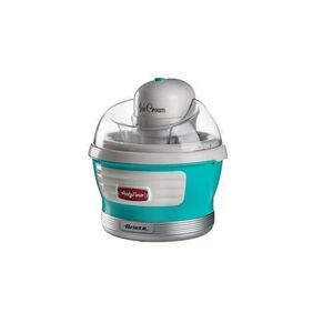 Aparat de inghetata, sorbet si iaurt inghetat 0643 Party Time Maker Ariete, Capacitate 1.5 l, Recipient detasabil, 12 W, Buton On/Off (Alb/Albastru) imagine