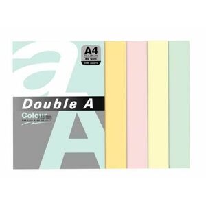 Hartie color pentru copiator A4 Double A 5 culori pastel asortate, 80g/mp, 500coli/top imagine