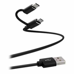 Cablu de date TNB TCUSB2IN1, USB - microUSB / USB-C, 1m imagine