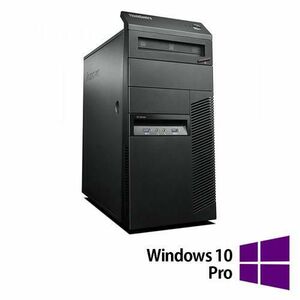 Calculator Sistem PC Refurbished Lenovo ThinkCentre M83 Tower, Intel Core i5-4460 3.20GHz, 8GB DDR3, 256GB SSD, DVD-RW + Windows 10 Pro imagine