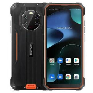 Telefon mobil Blackview BV8800, Procesor Mediatek MT6781 Helio G96, IPS LCD Capacitiv touchscreen 6.58inch, 8GB RAM, 128GB Flash, Camera Quad 50+8+20+2 MP, 4G, Wi-Fi, Dual SIM, Android (Negru/Portocaliu) imagine