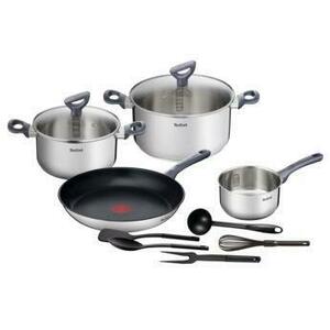 Set oale de 11 piese Tefal Daily Cook, 2 oale cu capac 20/24 cm, tigaie 28 cm, cratita 16 cm, 5 ustensile imagine