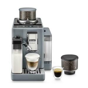 Espressor automat De'Longhi Rivelia EXAM440.55.G, 1450 W, 19 bar, 1.4 l, Recipient boabe 2 x 250 g, Display tactil TFT 3.5inch, Tehnologia LatteCrema (Gri) imagine