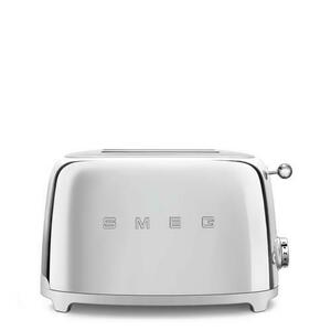 Prajitor de paine Smeg TSF01SSEU, 950 W, 2 felii, 6 trepte rumenire (Argintiu) imagine