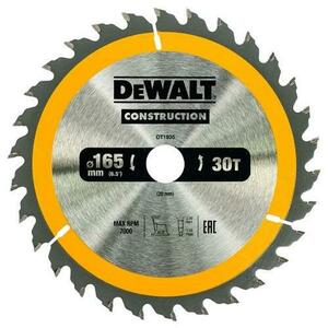 Panza pentru fierastrau circular DeWalt DT1935-QZ, 165 x 20 mm (Argintiu) imagine