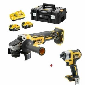 Set polizor unghiular + masina de gaurit si insurubat Dewalt MET-14352, 2 acumulatori, incarcator, 5 Ah, 18 V, 125 mm, valiza (Galben/Negru) imagine