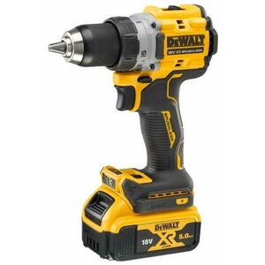 Masina de gaurit si insurubat DeWalt DCD800P2T-QW, 2 acumulatori Li-Ion, 18 V, 5.0 Ah, 2000 rpm, 90 Nm, incarcator, valiza (Galben/Negru) imagine