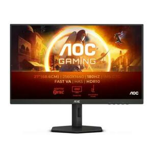 Monitor Gaming VA LED AOC 27inch Q27G4XN, WQHD (2560 x 1440), HDMI, DisplayPort, Boxe, Pivot, 180 Hz, 0.5 ms (Negru) imagine