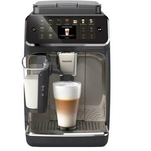 Espressor automat Philips EP4449/70 seria 4400, 1500 W, 15 bari, solutie de lapte LatteGO, 12 tipuri de bauturi, Ecran tactil intuitiv, Tehnologie noua SilentBrew pentru preparare silentioasa, Rasnita ceramica, functie QuickStart (Negru/Argintiu) imagine