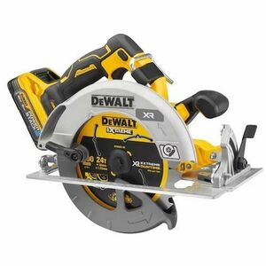 Fierastrau circular pe acumulator DeWalt DCS573H2T-QW, 18 V, 5500 rpm, 190 mm, 2 acumulatori, 5 Ah (Galben/Negru) imagine