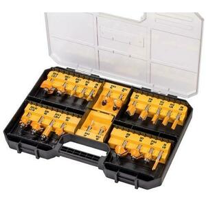 Set freze pentru lemn DeWalt DT90017-QZ, 8 mm, 22 piese (Galben/Negru) imagine