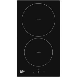 Plita incorporabila Beko HDMI32400DT, 3600 W, Inductie, 2 zone de gatit, Booster, Timer, Control touch, Stop & Go, SlimDesign, Indicator caldura reziduala, 30 cm (Negru) imagine