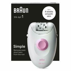 Epilator Braun Silk-épil 1 1-000, Soft Lift, 20 pensete, 1 viteza (Alb) imagine