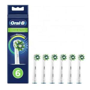 Set 6 rezerve periuta de dinti electrica Oral-B Cross Action, Tehnologie CleanMaximiser (Alb) imagine