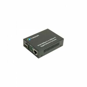 Mediaconvertor 10/100/1000M 1 port RJ45, 1 SLOT SFP, alimentare 12V - TRANSCOM imagine