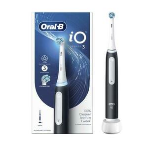 Periuta de dinti electrica Oral-B iO3, 3 moduri periaj, Senzor presiune smart, 1 capat inclus (Negru) imagine