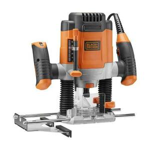 Masina de frezat Black+Decker KW1200E-QS, 1200 W, 230 V, 6/6.35/8 mm pensete de prindere, 0-55 mm adancime cursa imagine