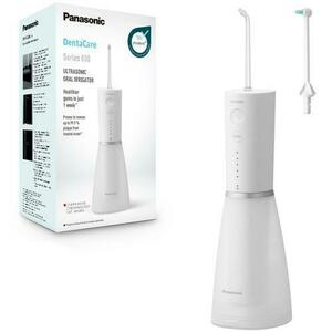 Irigator oral Panasonic Ultrasonic EW-DJ86-W503, 5 trepte de presiune, incarcare rapida 1h, portabil, Duze Ortodontica si Ultrasonica incluse, Capacitate rezervor 200 ml (Alb) imagine