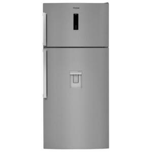 Frigider cu doua usi Whirlpool W84TE 72 X AQUA 2, 574 l, Dual No Frost, Clasa E, Dispenser apa, H 186 cm (Inox) imagine