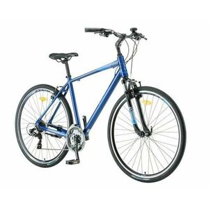 Bicicleta Trekking Polar Helix 2023, roti 28 Inch, cadru aluminiu L, 21 viteze, Albastru imagine