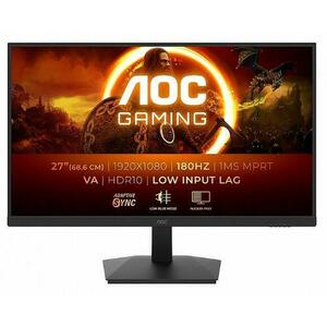 Monitor Gaming Fast VA LED AOC 27inch C27G4ZXU, Full HD (1920 x 1080), HDMI, DisplayPort, Ecran curbat, Boxe, 280 Hz, 0.3 ms (Negru) imagine