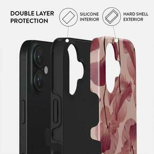 Husa Dual Layer Tender Kiss Burga pentru iPhone 16, Roz imagine