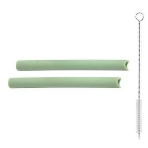 Set accesorii pentru cana de antrenament cu pai din silicon Beaba Sage Green imagine