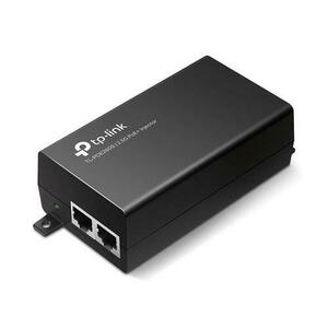 Injector PoE+ TP-Link Omada TL-POE260S, 2x 2.5Gbps, montare perete sau birou (Negru) imagine