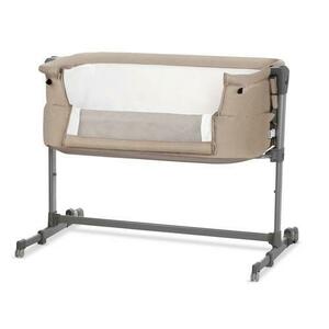 Patut co-sleeper Kinderkraft NESTE-UP, pliabil, cadru otel (Bej) imagine