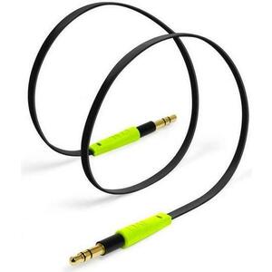 Cablu Audio Tylt AUX, Jack 3.5mm - Jack 3.5mm, 1m (Negru/Verde) imagine