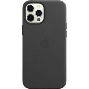 Protectie Spate Apple MHKM3ZM/A pentru Apple iPhone 12 Pro Max, Piele naturala (Negru) imagine