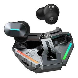 Casti True Wireless Gaming Edifier GX05-GR, Bluetooth 5.3, Microfon cu anulare zgomot, Iluminare RGB (Gri) imagine