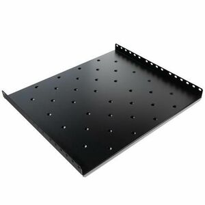 Raft fix SPACER 1U pentru rack 19″, adancime 425mm, sarcina maxima 60Kg, vopsea antistatic, otel 1.2mm (Negru) imagine