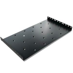 Raft fix SPACER 1U pentru rack 19″, adancime 275mm, sarcina maxima 60Kg, vopsea antistatic, otel 1.2mm (Negru) imagine