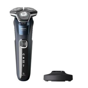 Aparat de ras electric Philips Shaver Seria 5000 S5885/25, Wet&Dry, Autonomie 60 minute, 9 W (Gri/Albastru) imagine