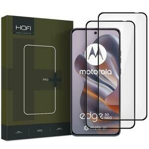 Folie de protectie Ecran Privacy HOFI Glass PRO+ pentru Motorola Edge 50 Neo, Sticla Securizata, Full Glue, Set 2 bucati, 2.5D imagine