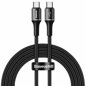 Cablu de date Baseus, USB-C - USB-C, 1m, Negru imagine