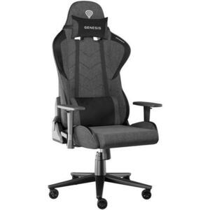 Scaun Gaming Genesis NITRO 550 G2, Baza Metalica, Sezut si Spatar Textil Ajustabil 135°, Perna Lombar si Gat, Max 150 kg., Roti 60mm cu Invelis CareGlide Antiscratch (Negru/Gri) imagine