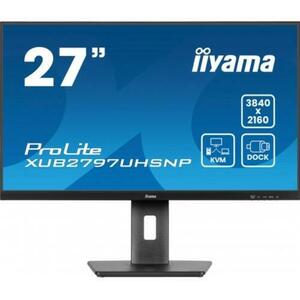 Monitor IPS LED Iiyama 27inch XUB2797UHSNP-B1, UHD (3840 x 2160), HDMI, DisplayPort, Boxe, Pivot, (Negru) imagine