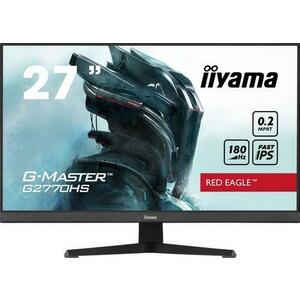 Monitor Gaming Fast IPS LED Iiyama G-Master 27inch G2770HS-B1, Full HD (1920 x 1080), HDMI, DisplayPort, Boxe, 180 Hz, 0.2 ms (Negru) imagine