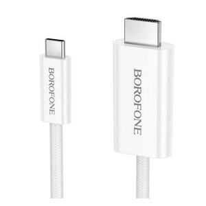 Cablu Audio si Video USB-C - HDMI Borofone DH10, 1.8m, Alb imagine