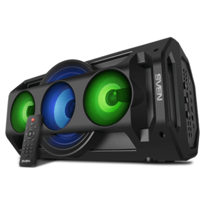 Sistem audio portabil SVEN PS-680, 2x32.5W, TWS, radio FM, AUX, USB/SD-card, telecomanda (Negru) imagine