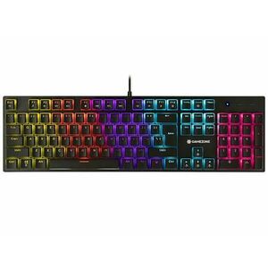 Tastatura Gaming Mecanica Tracer GameZone Unique Pudding, 104 taste, USB, Iluminare Rainbow (Negru) imagine