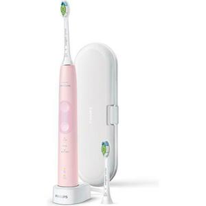 Periuta de dinti sonica electrica Philips Sonicare ProtectiveClean HX6856/29, 62000 miscari/minut, 3 moduri de curatare, senzor presiune, functie BrushSync, 2 capete de periere, toc de transport (Roz) imagine