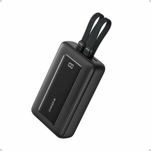 Acumulator extern Anker PowerCore Zolo A1681G11, 20.000 mAh, 30W, USB-C, USB-A, cablu USB-C+Lightning (Negru) imagine