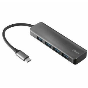 Hub USB Trust Halyx Aluminium USB-C, 4 x USB-A (Argintiu) imagine