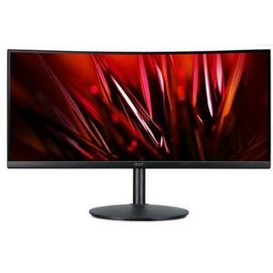 Monitor Gaming VA LED Acer Nitro 34inch XZ342CUS3bmiipphx, UW-QHD (3440 x 1440), HDMI, DisplayPort, Boxe, Ecran curbat, 180 Hz, 1 ms (Negru) imagine