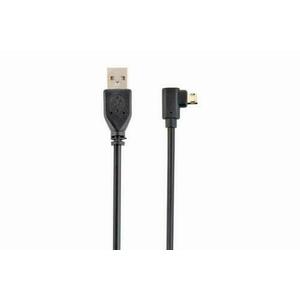 Cablu de date Gembird CC-USB2-AMmDM90-6, Micro-USB la USB 2.0, 1.8m (Negru) imagine